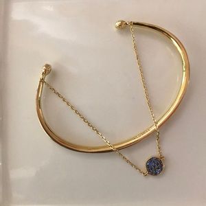 Henri Bendel Luxe Elements Peace Pave Duo Bracelet